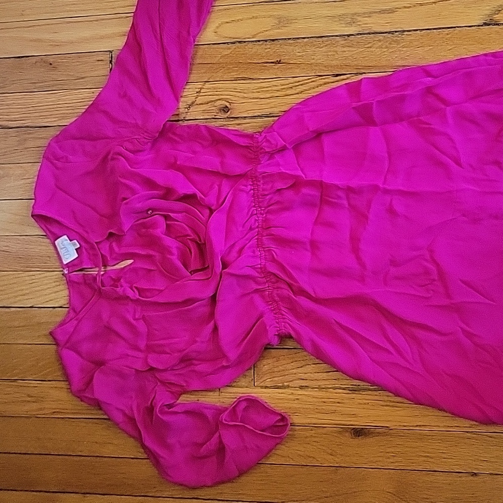 Parker barbie pink silk dress